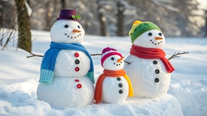 Festive Christmas Holiday Background with Winter Snow and Decorations
