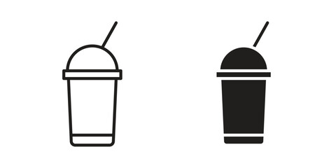 Milkshake icon vector sign symbol