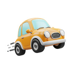 Fototapeta premium Playful 3D Toy Car Icon for Transport and Travel Isolated on Transparent Background png