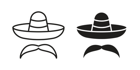 Mexican Hat icon vector sign symbol