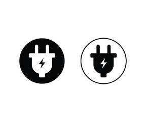 Vector electric plug icon design with Power Energy