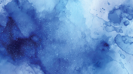 Obraz premium A beautiful abstract watercolor splash in shades of blue, creating a fluid and serene background