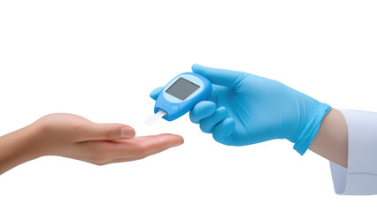 Pro gives patient blood glucose meter, created AI, PNG