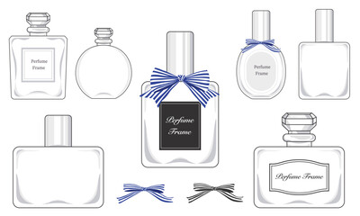 香水　ボトル　フレーム　アイコン　モックアップ　ガラスボトル