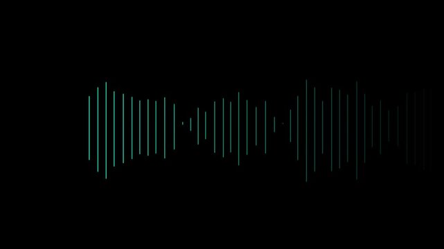 Audio Wave sound animation. sound equalizer audio sound animated.black background Audio waveform audio sound animation .