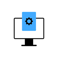 Automation icon, automation symbol isolated on transparent background