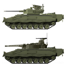 A collection of concepts for infantry fighting vehicles based on the Pizzaro (top: VCI Pizzaro, bottom: Pizzaro 35mm). Individual images, in full size, can be found in the portfolio