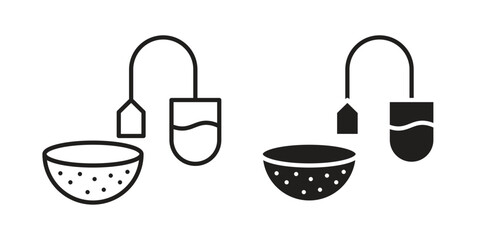 Tea infuser icon vector sign symbol