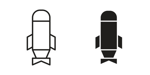 Torpedo icon vector sign symbol
