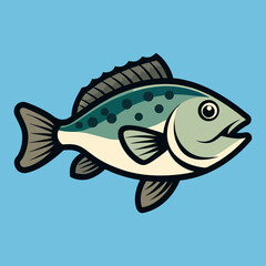 vector illustration of a fish