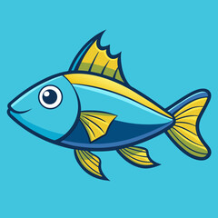 fish on a blue background