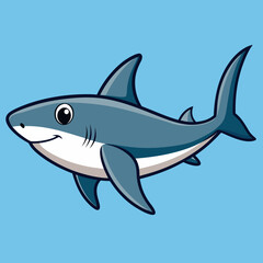 Obraz premium shark cartoon isolated on white