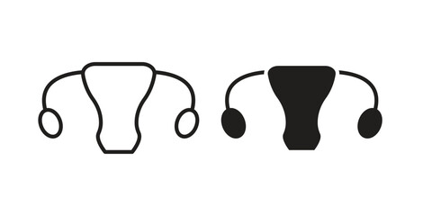 Uterus icon vector sign symbol