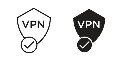 Virtual private network icon vector sign symbol