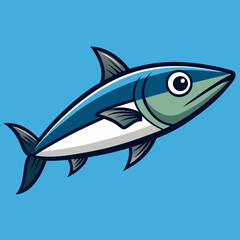 Obraz premium shark cartoon isolated on white