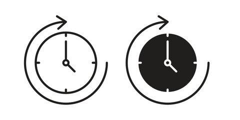 Wait time icon vector sign symbol