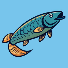 vector illustration of a fish