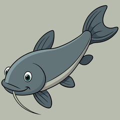 vector illustration of a cartoon fish