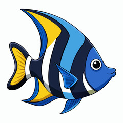 vector illustration of a fish on a white background