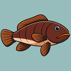 vector illustration of a goldfish