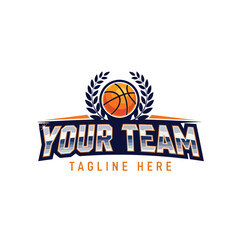 Basketball Team Logo Vector Template