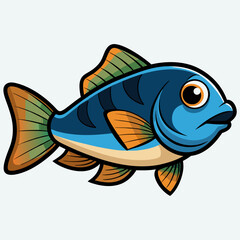 fish on a white background