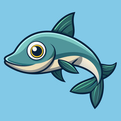 fish on a blue background