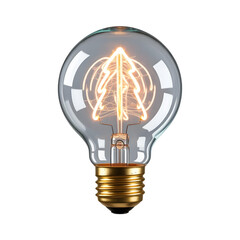 Light Bulb with Christmas Tree Shaped Filament
