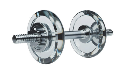 Shiny Chrome Dumbbell for Weightlifting and Fitness Training
