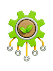 친환경 녹색 에너지 기술 아이콘 Eco Friendly Green Energy Technology Icon 