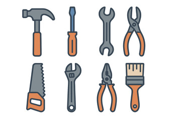 Collection of essential hand tools for home improvement and construction work
