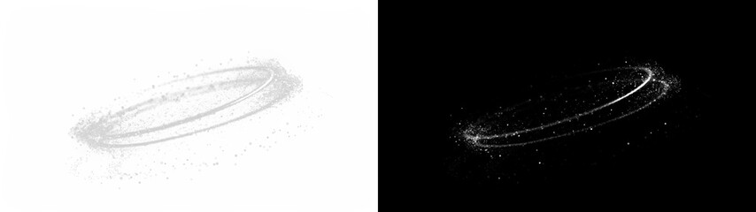 Festive glowing Christmas garland lights PNG overlay - perfect for transparent photo illustrations and decorations.