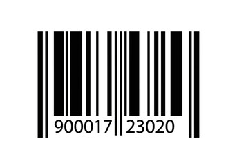 Obraz premium Black Barcode with Numbers for Product Identification on an Isolated White Background
