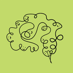 vector illustration of human brain