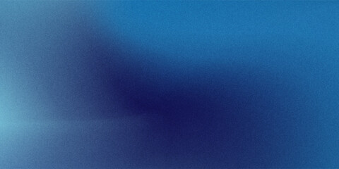 Obraz premium Blue grainy gradient background empty space noise texture blurred dark light header backdrop poster banner design