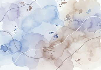 Elegant Watercolor Abstract Background with Delicate Lines and Subtle Textures.