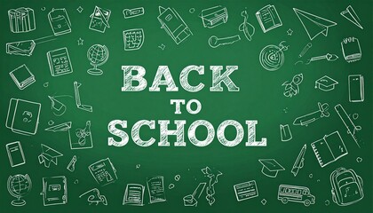 Creative Classroom-Themed Hand-Drawn Pattern