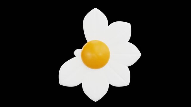 Abstract Flower Blooming Loading Animation Loop