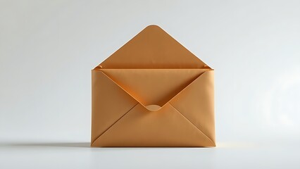 Stylized mail delivery concept featuring a single prominent envelope on clean background.