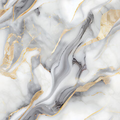 Elegant White Marble Texture with Gray and Gold Veins for Luxury Interior Design