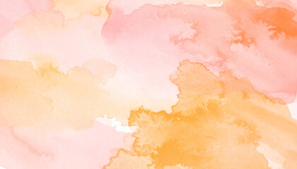 ピンク　オレンジ　水彩テクスチャー 背景画像素材