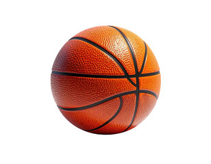 Rendered orange sphere, textured with black lines, isolated on a black background