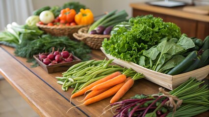 fresh vegetables on the market