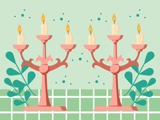 Cadlestick Concept IllustrationVector Style