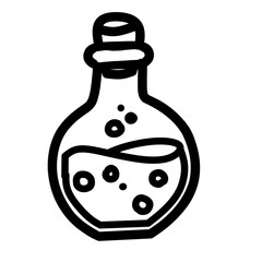 Hallowen line art collection potion botle)