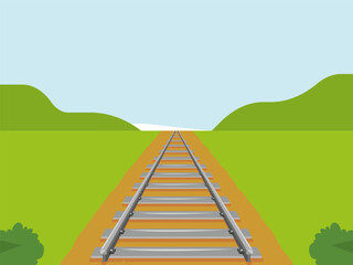 Railroad Concept IllustrationVector Style