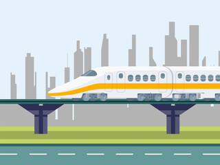 Hyperloop Concept IllustrationVector Style