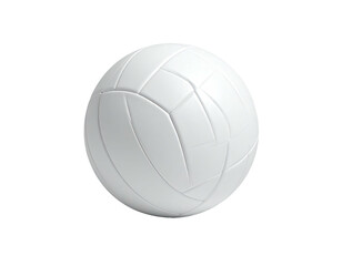 A crisp, white, textured sphere, a volleyball, floats isolated against black