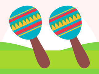 Maracas Concept IllustrationVector Style