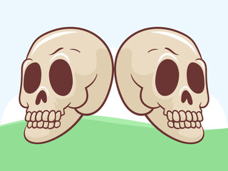 Skull Concept IllustrationVector Style